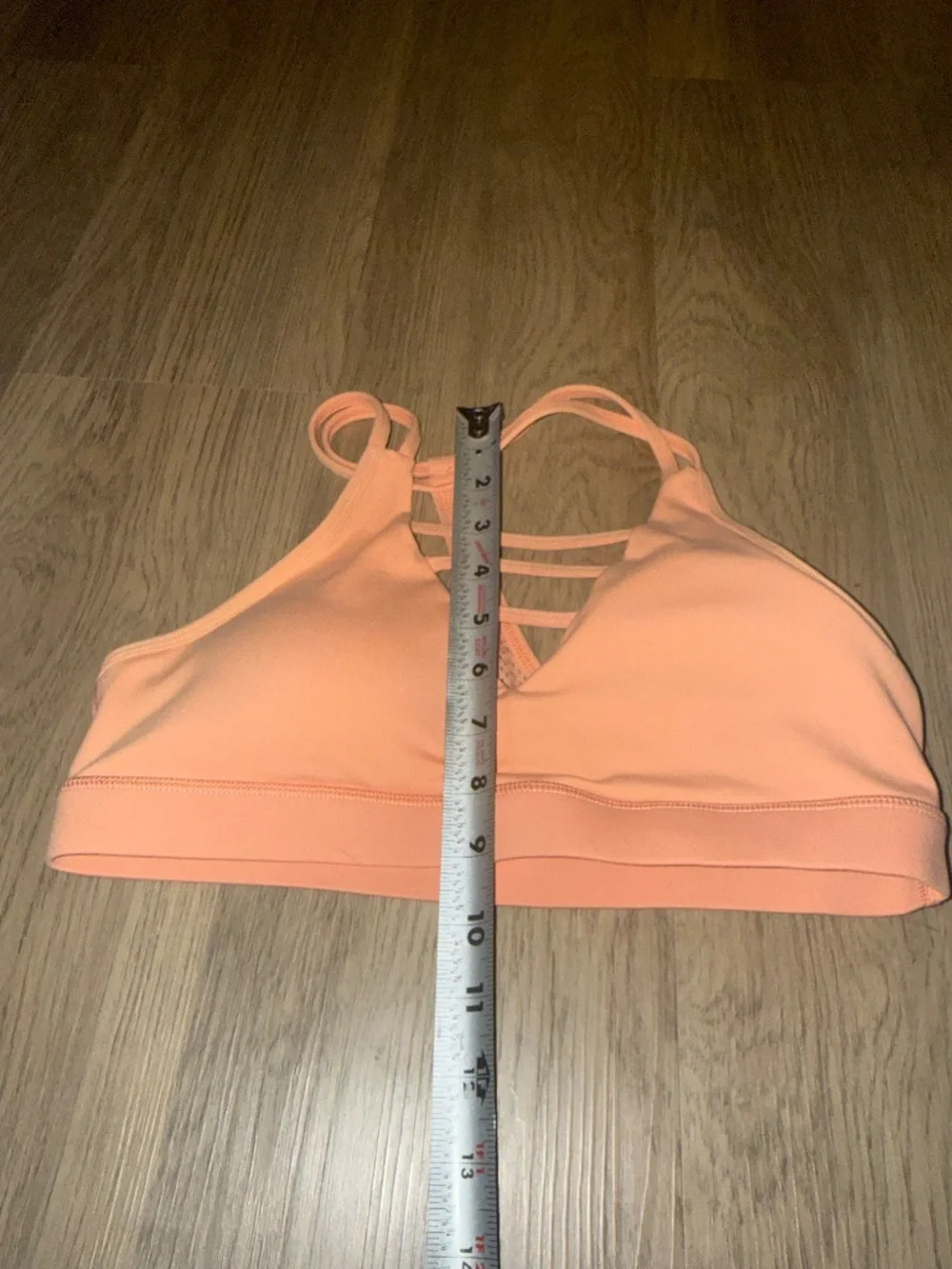 ZYIA Peach Strappy Sports Bra Athletic Activewear Yoga Gym Training Athleisure